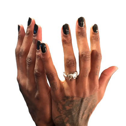 Playboycarti wearing ambie stapleton sterling silver ring custom 3d luxury gifts customized handmade jewelry Signature 